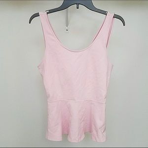Express pink criss-cross back tank top